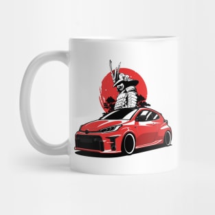 Red Yaris GR Samurai Japan Mug